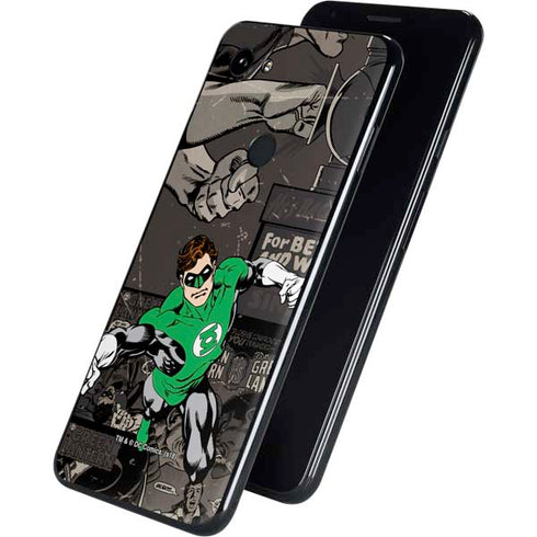 DC Comics Green Lantern Vintage Action Pose Pattern Google Pixel 3a XL Skin